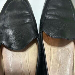 Chanel Women's Black Leather Loafers